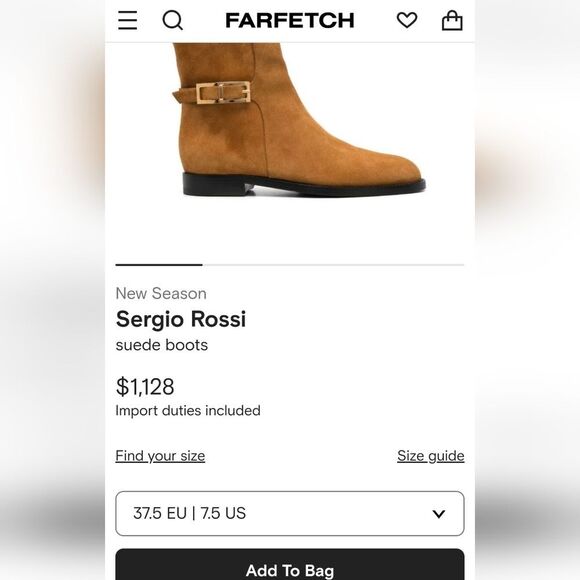 SERGIO ROSSI brown Suede below the knee boots size 7 - Picture 7 of 12